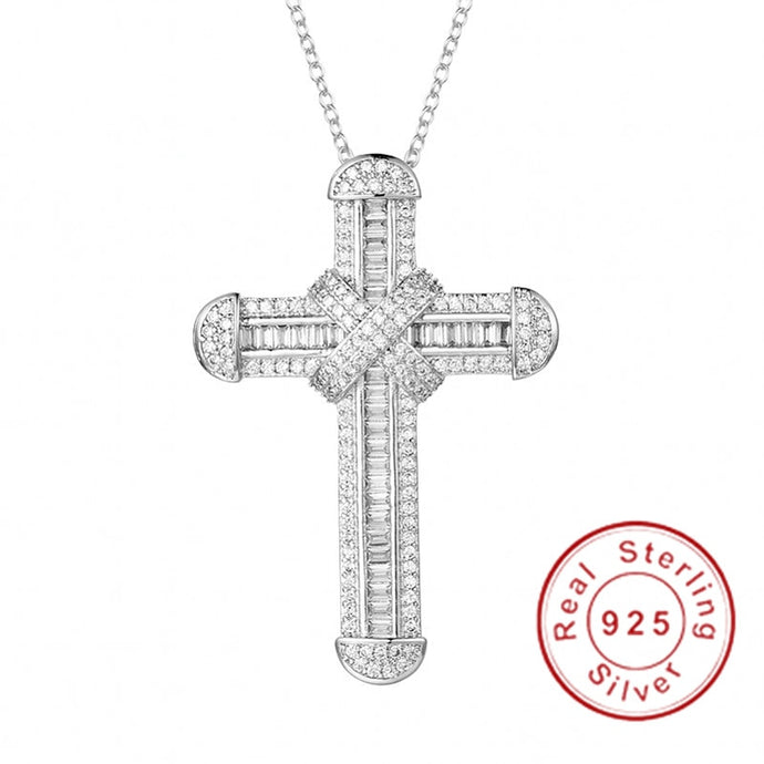 Sterling Silver Hope Cross Necklace